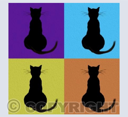 4 Oil Square Cats