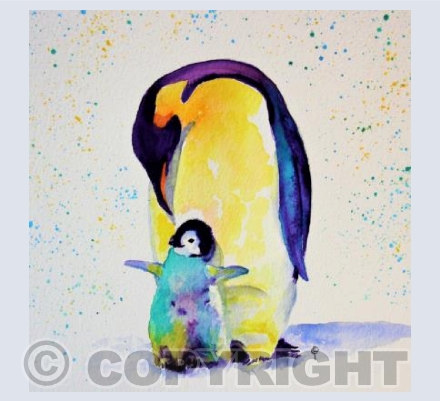 EMPEROR PENGUIN AND CHICK