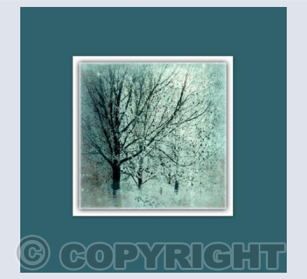 Winter Trees (teal)