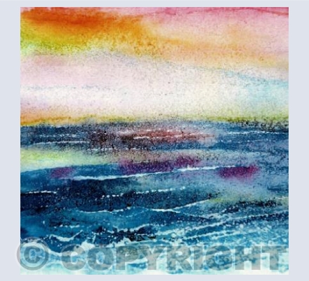 Pink skies seascape