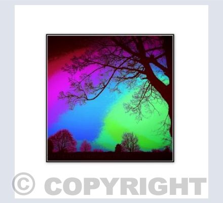 Rainbow sunset (white)
