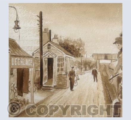 Lechlade Station 1950's sepia (2)