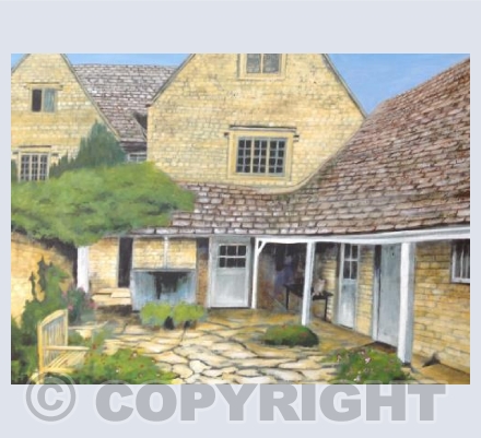 Kelmscott Manor (back) with Fafnir & Horatio