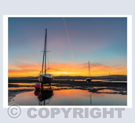 River Exe winter sunset