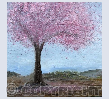 Cherry tree on the hill
