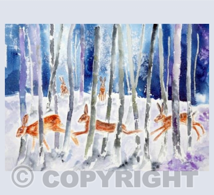 "Magical Winter Hares"
