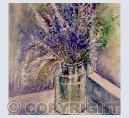 Lavender in a glass jar
