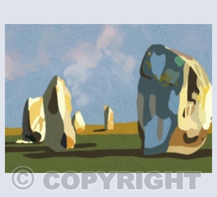 'Texturised Avebury Stones'