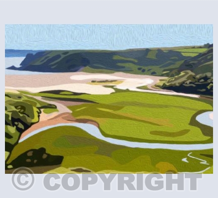 'View From Pennard Castle'