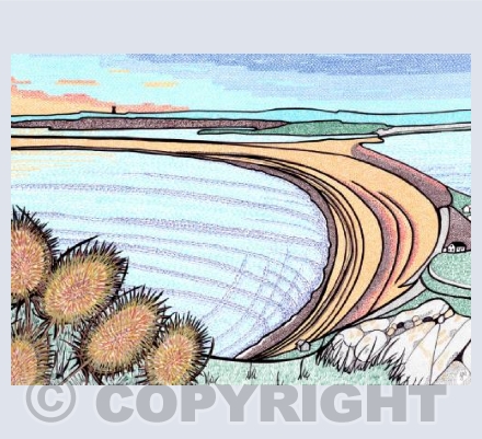 Golden Sunset Over Chesil Beach