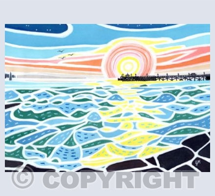 Sunrise over Swanage Pier