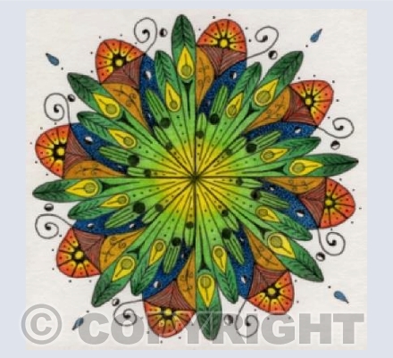 Scatterburst - pencil coloured