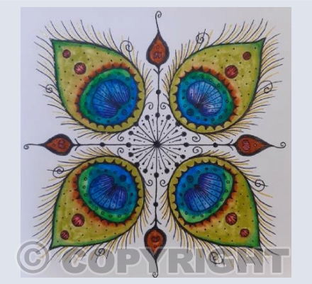 Peacock mandala