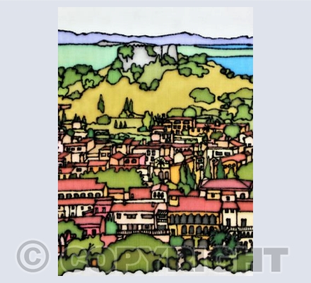 Hilltop town, Spain
