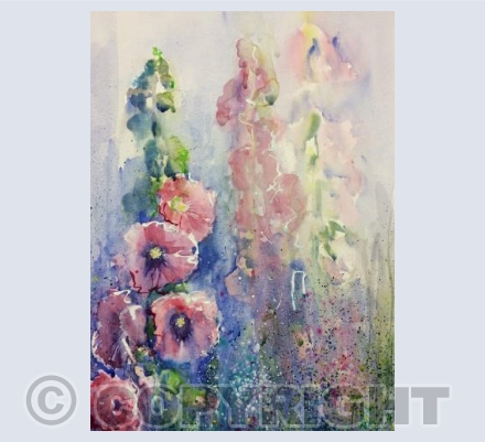Hollyhocks