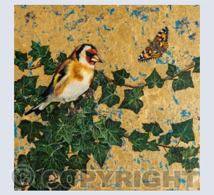 Goldfinch and painted lady