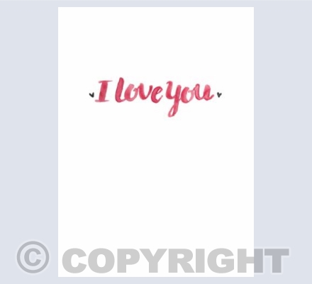 I love you