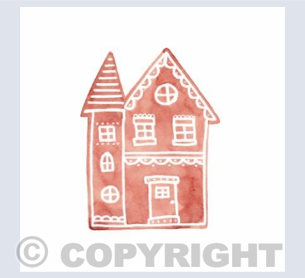 Gingerbread house card  