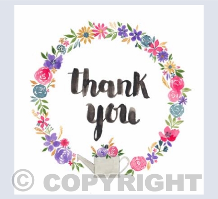 Thank you Floral Watering Can