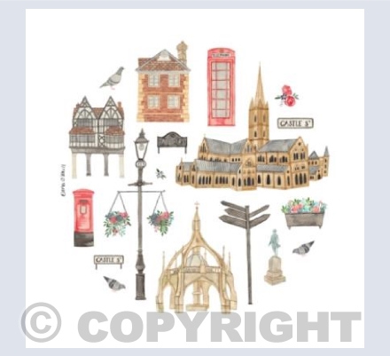 Salisbury Watercolour Card