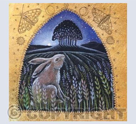 The moon in the trees