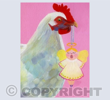 Festive Fowl and Angel