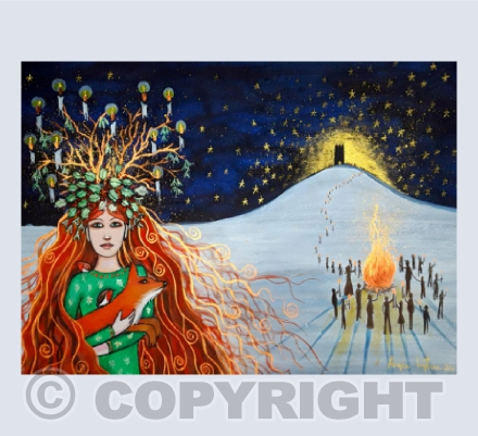 Yule Goddess Card