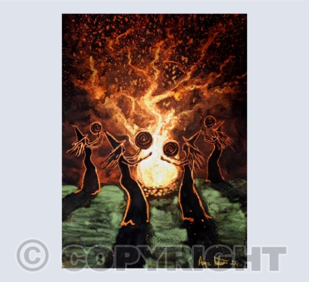 Beating the drum for Samhain card