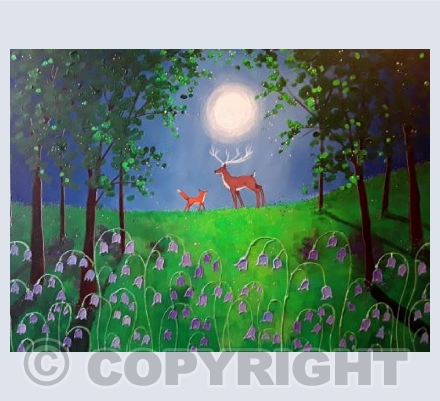 Moonlight Meeting in the Bluebell Wood