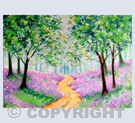 Lovers in the Bluebell wood