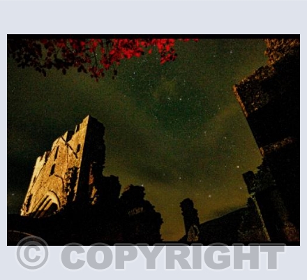 Llanthony Priory Ruins an evening in Autumn