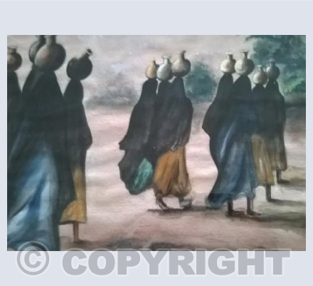 Greeting card - Going to the well 