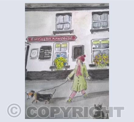 Greetings card .The Barrington Arms 