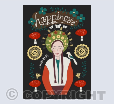 Happiness greeting card