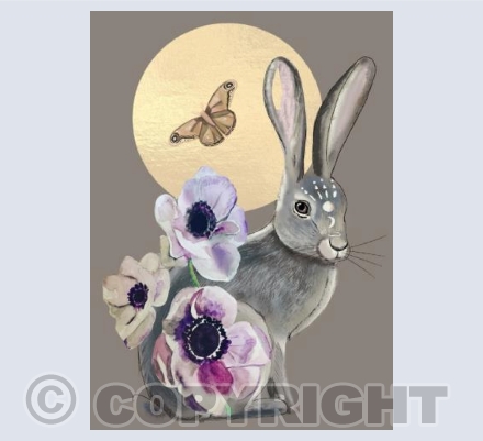 Hare and moon