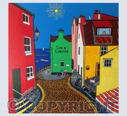 colourful Staithes