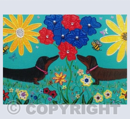 Dachshunds In The Garden