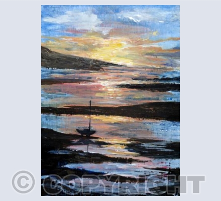 Sunset on the River Exe, Devon