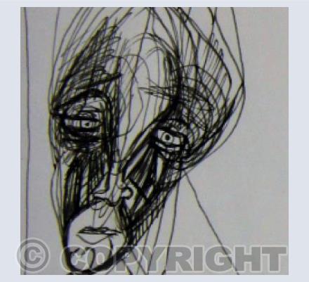 Clowning with the Demon Face detail 2