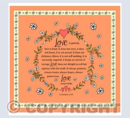 1 Corinthians 13 v 4-8