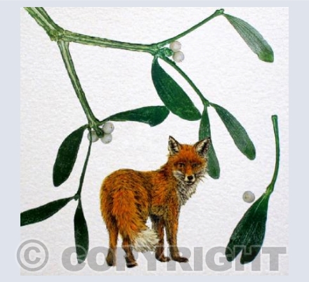 Fox with Mistletoe