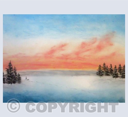 SNOWY SUNSET