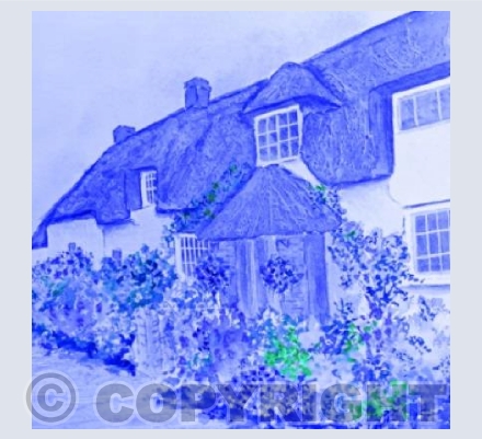 Blue Dorset Cottage