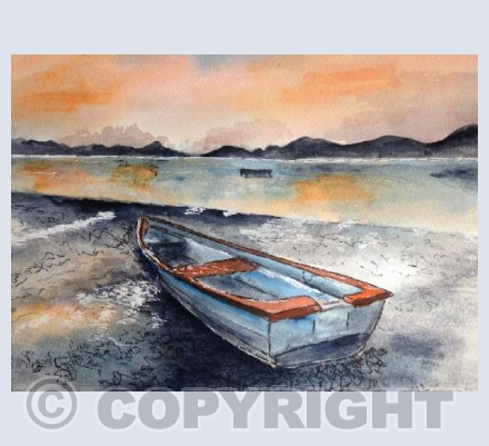 BOAT AT LOW TIDE