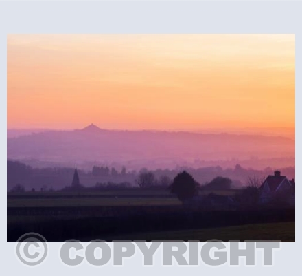 View of Avalon from the Mendip Hills