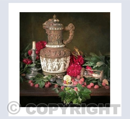 Vanitas Still Life with Jug and Fruit