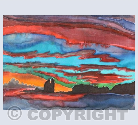 Sunset across the reefs from St Helen's Pool 