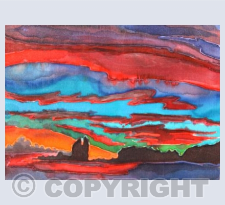 Sunset across the reefs from St Helen's Pool 