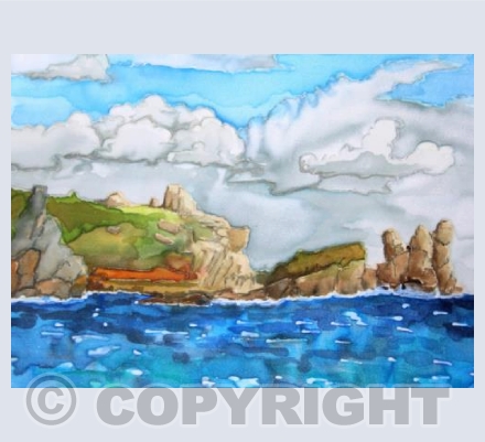 Peninnis Point from Porth Cressa Bay