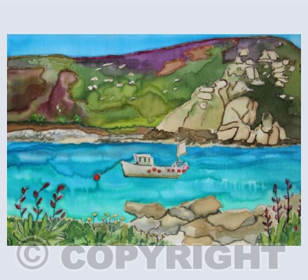 Looking across to Tresco from Bryer